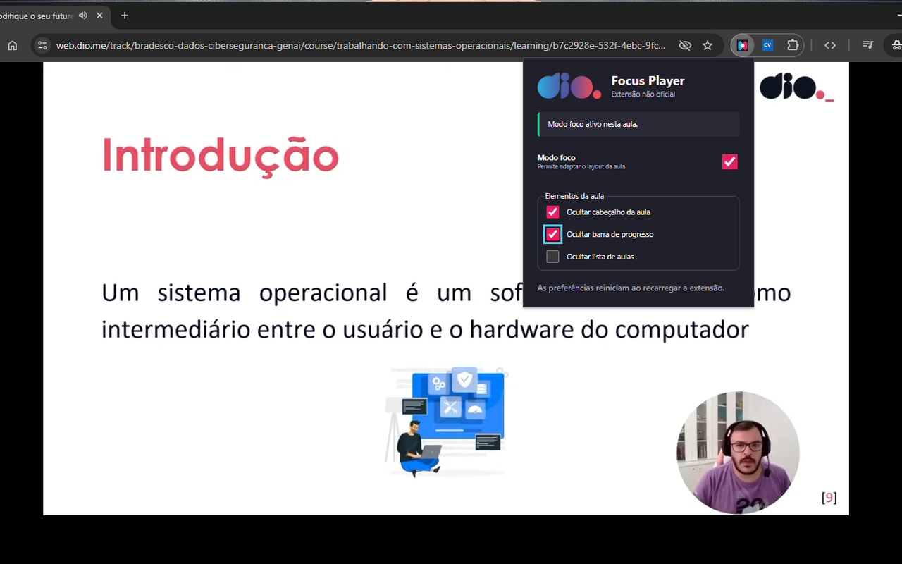Lista de aulas da DIO em destaque